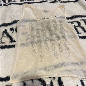 Chic Sheer Cream Tank Top